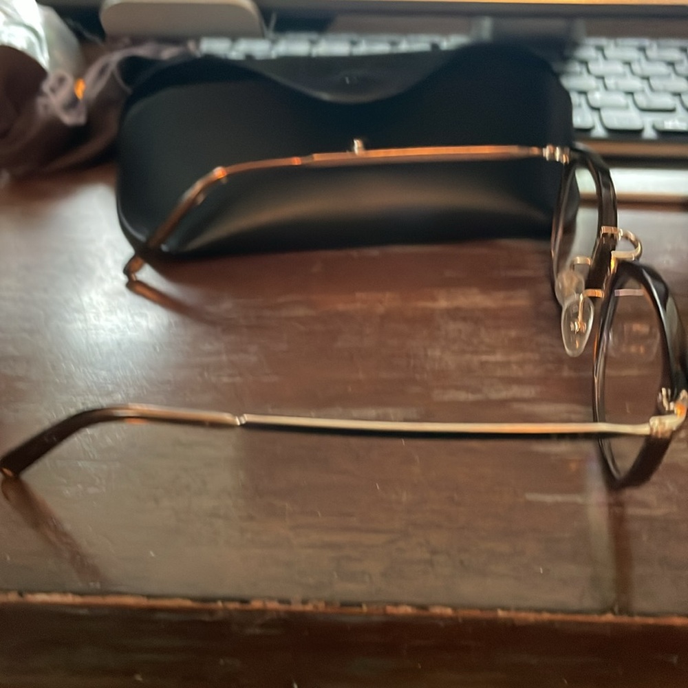 Diff Rue TP-BB169 46-23-145 brown & gold metal eyeglasses w/Black logo soft Case - Picture 15 of 16